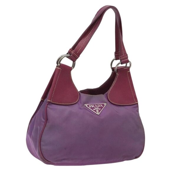 PRADA Shoulder Bag Nylon Purple Auth BD1861 - Picture 1 of 16